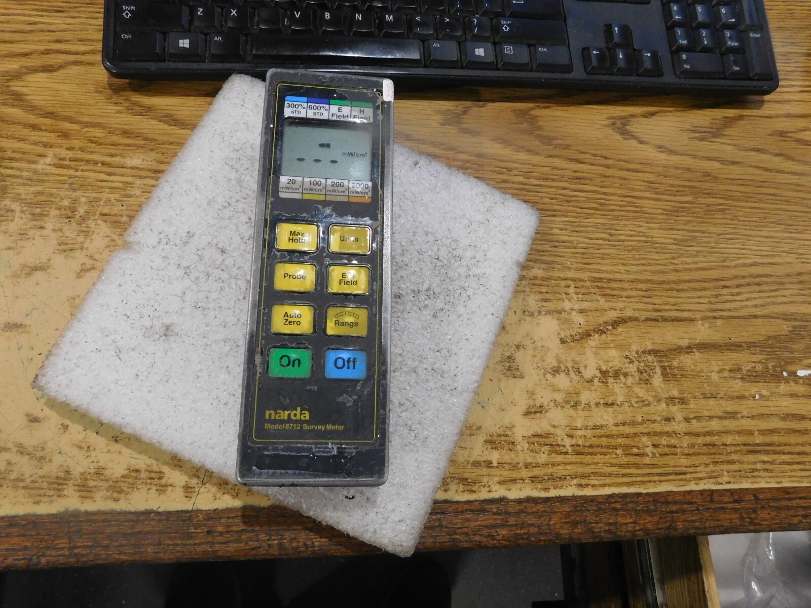 Narda Model: 8712 Survey  Meter Only.  No Probe.  Powered, but sold for Parts