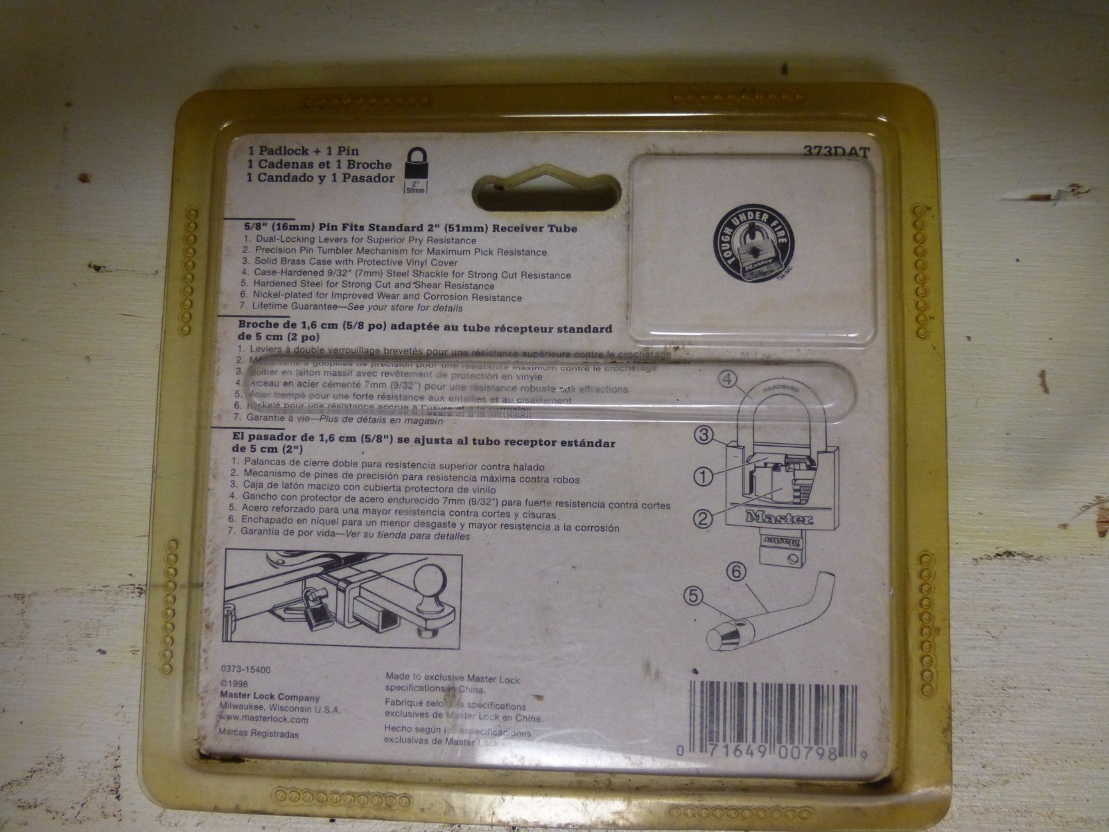 Master Lock 373DAT Class III/IV Receiver hitch lock