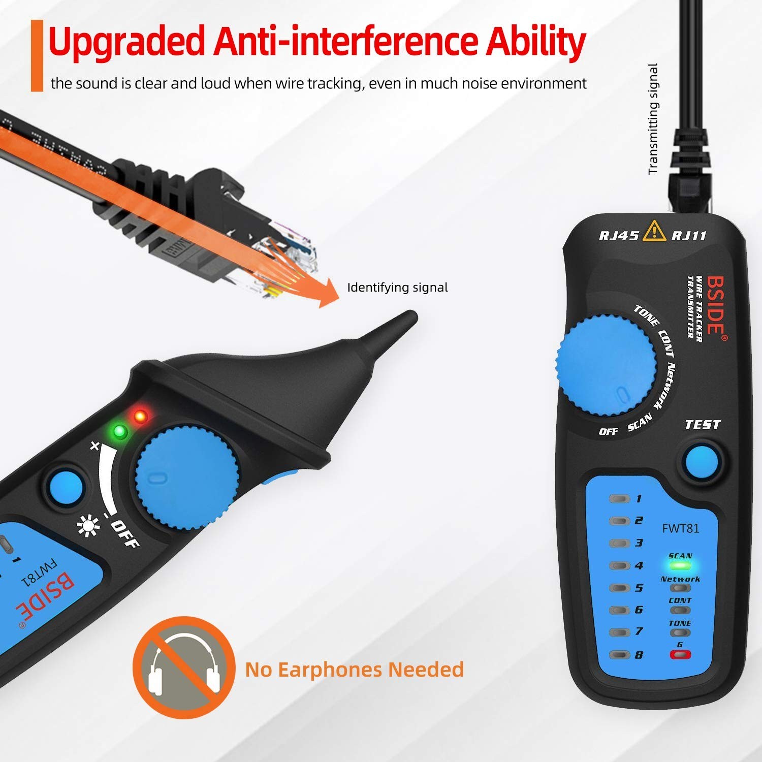 Compact Wire Finder Tool with Super Anti-Interference - Includes Carrying Case