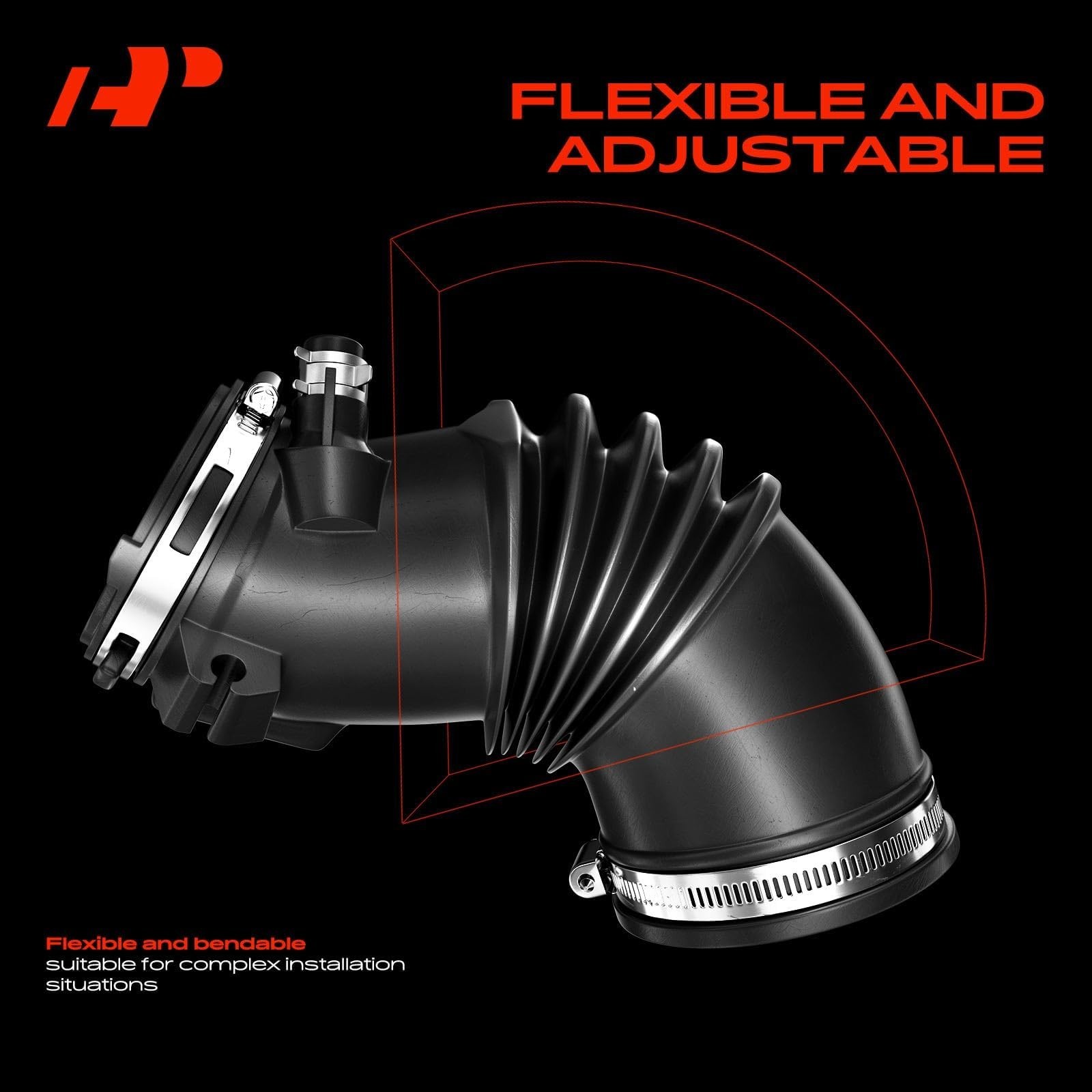 Engine Air Intake Hose Tube with Clamps Compatible with Honda Odyssey 2011 2012