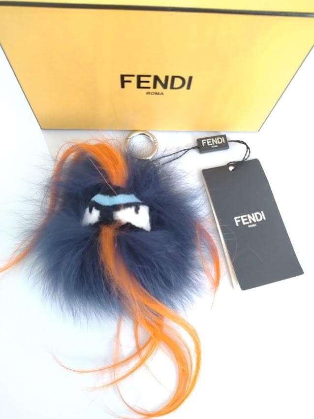 FENDI Monster Fur Charm Key Holder Key Ring