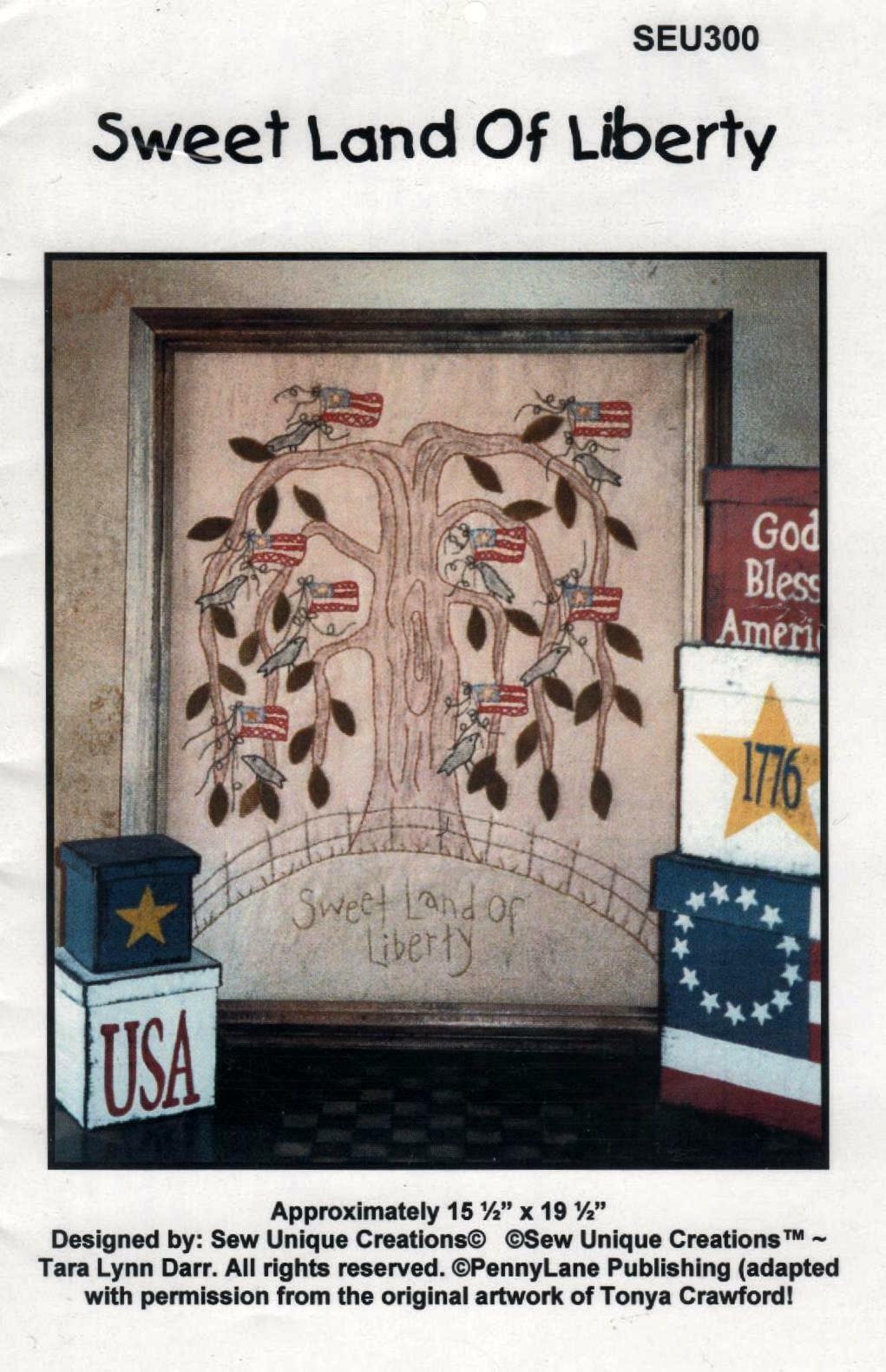 SWEET LAND OF LIBERTY QUILT PATTERN-SEW UNIQUE CREATIONS