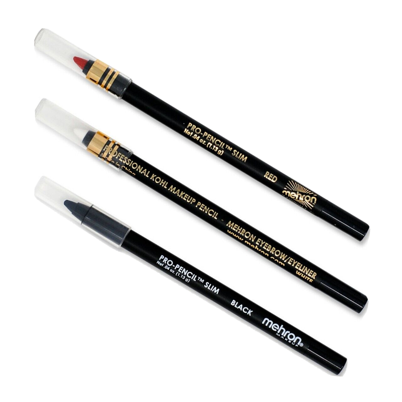 MEHRON PRO-PENCIL SLIM CREME FACE BODY OUTLINING FINE LINES PENCIL CLOWN MAKEUP.