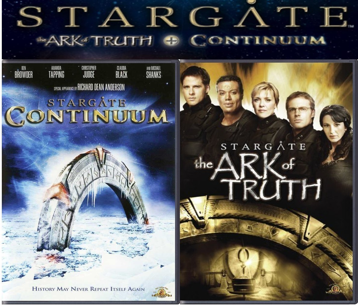 Stargate: The Ark of Truth / Stargate: Continuum BUNDLE (DVD) BRAND NEW!!!