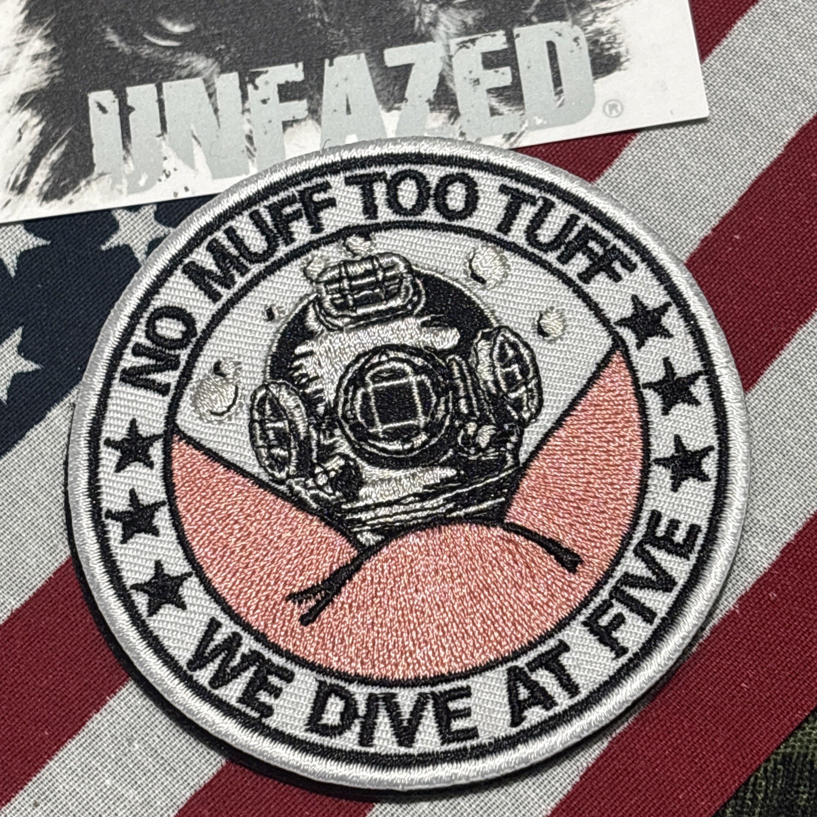 3” 2nd We Dive At 5 Patch Hook & loop High Quality Embroidery