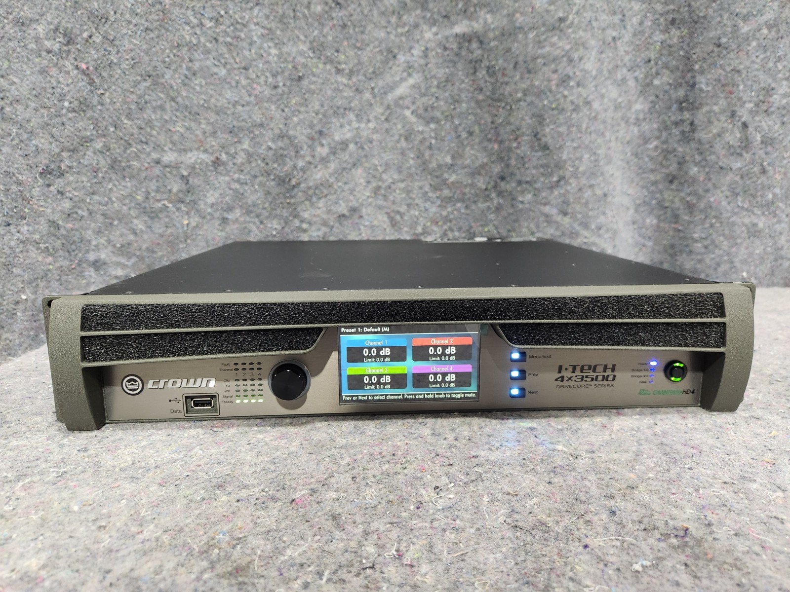 Crown I-Tech 4x3500HD DriveCore OmniDrive HD 4-CHAN 4000W Tour Power Amp Speakon