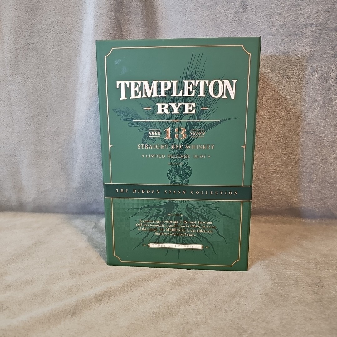 Templeton Rye Hidden Stash 13 Year Whiskey Empty Bottle Bar Display Collectible
