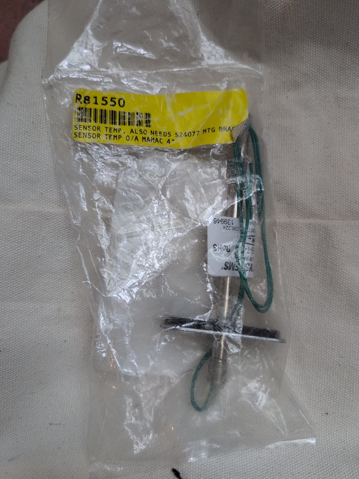 NEW Mamac Temperature Sensor AAON  R81550 OAT 10k Sealed OEM