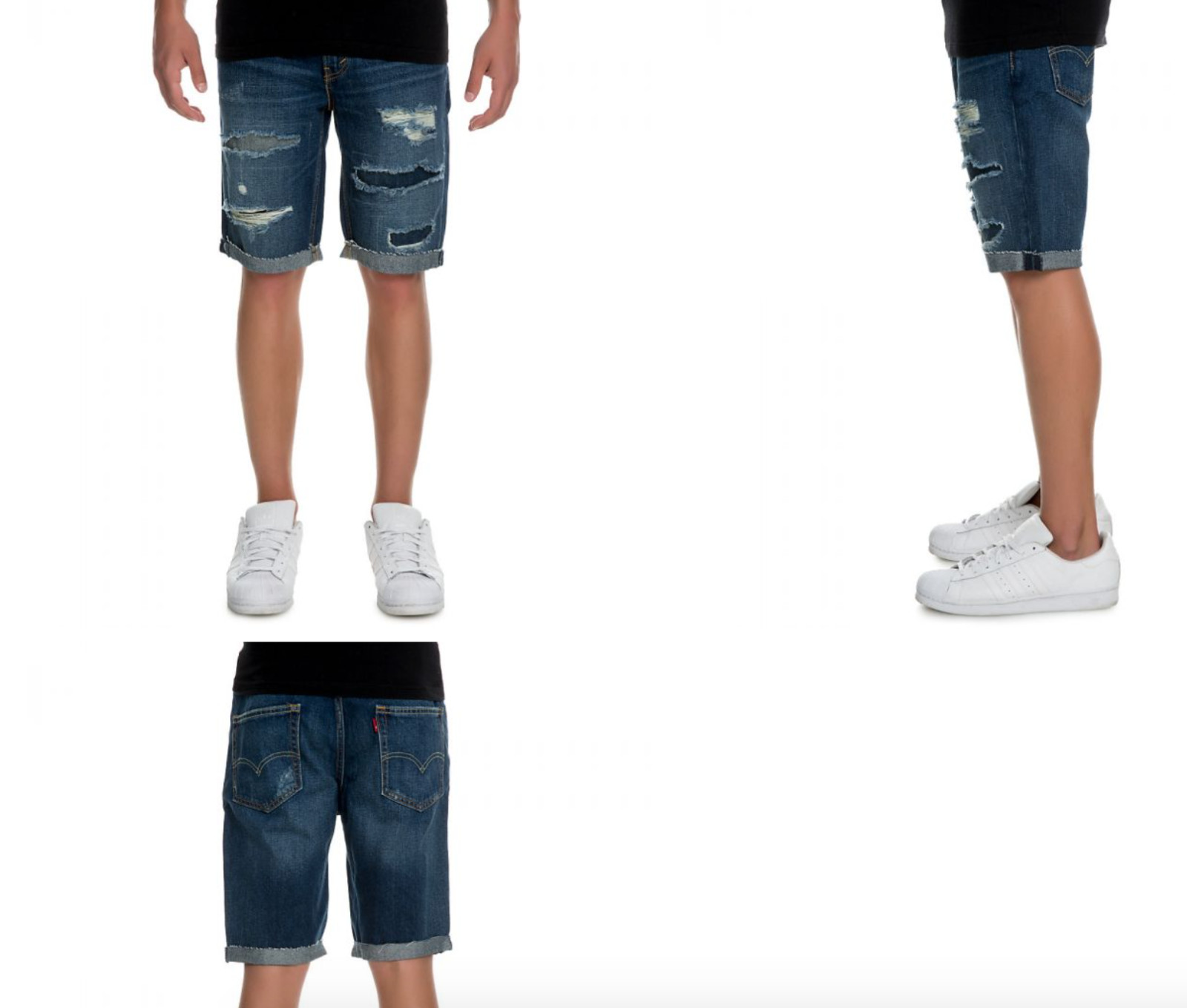 NWT Men's Levi's 511 Slim fit Cut Off Denim Distressed Shorts