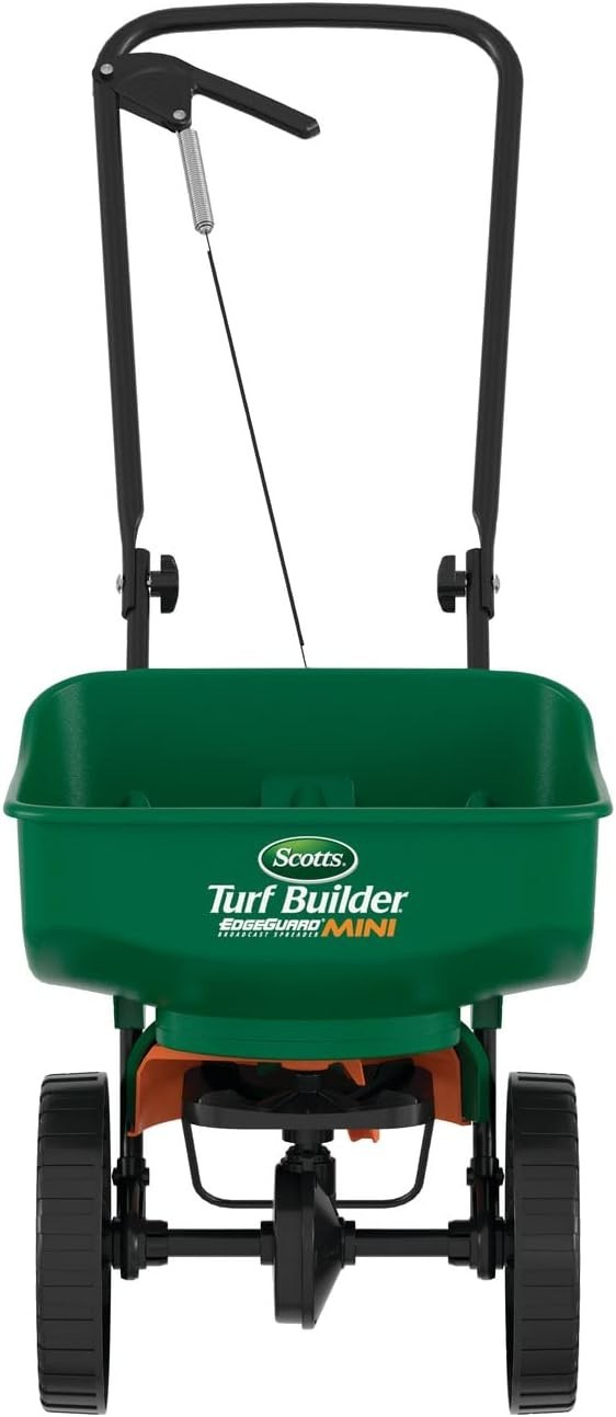 Scotts Turf Builder EdgeGuard Mini Broadcast Spreader for Seed, Weed and Feed...