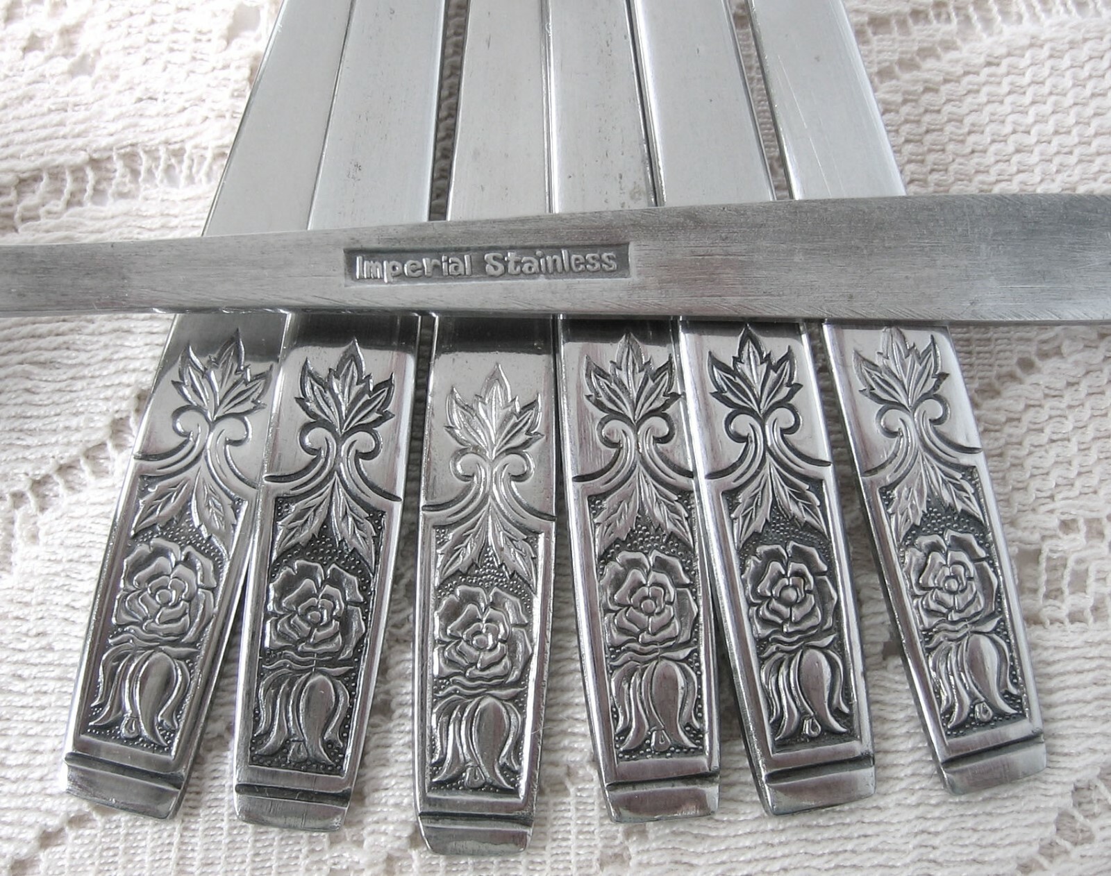 YOUNG ROSE Stainless Flatware IMPERIAL Spoons