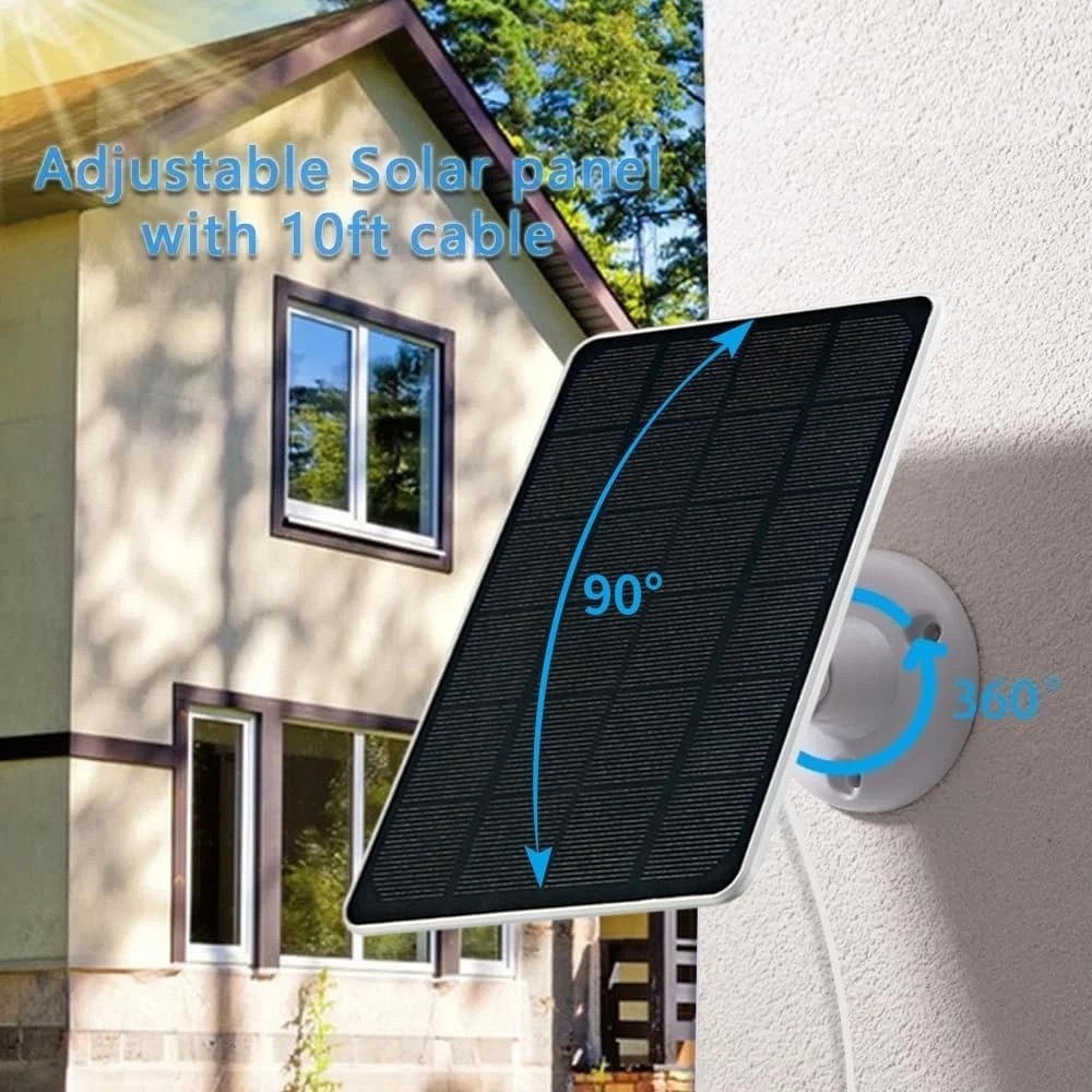 Ring Camera Solar Panel Compatible with Stick up Cam Battery Spotlight Plus