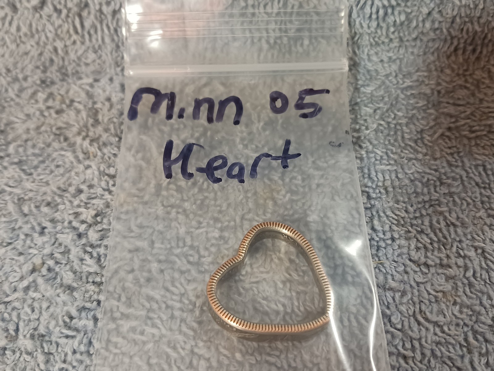 Minnesota State Washington Quarters Heart Pendant 2005