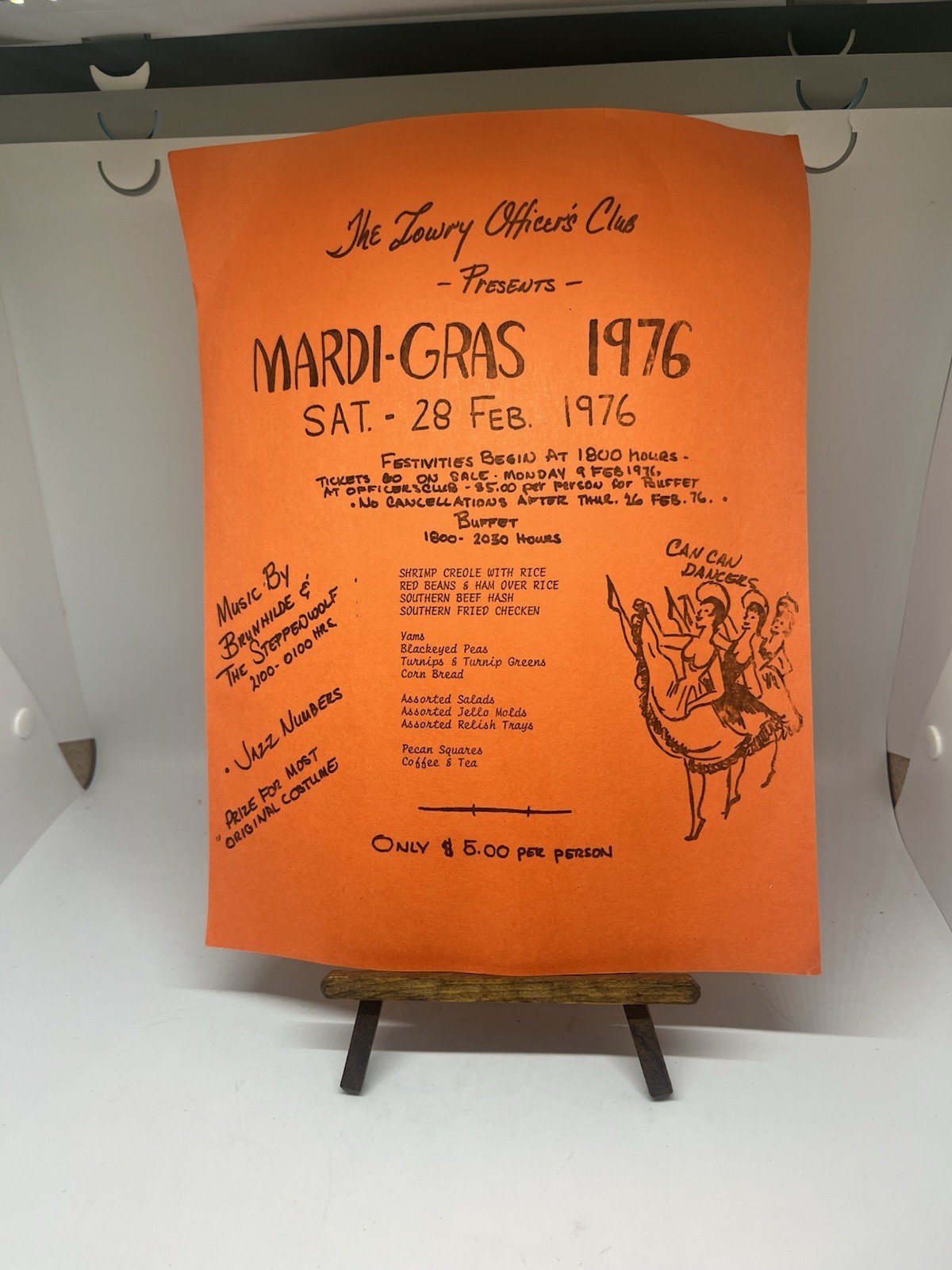 Lowry Air Force Base Denver Colorado Mardi Gras 1976 Invitation Collectible Cool