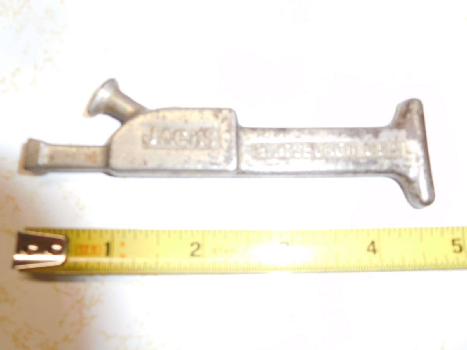 Vint. Jack's Duff Norton Pittsburgh USA RailRoad Jack Shaped Metal Bottle Opener
