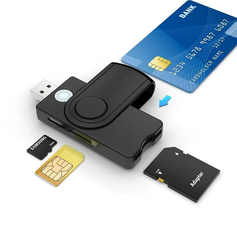 UTHAI USB Smart Card Reader SIM SD TF EMV CAC ISO7816 Windows Linux Mac X04