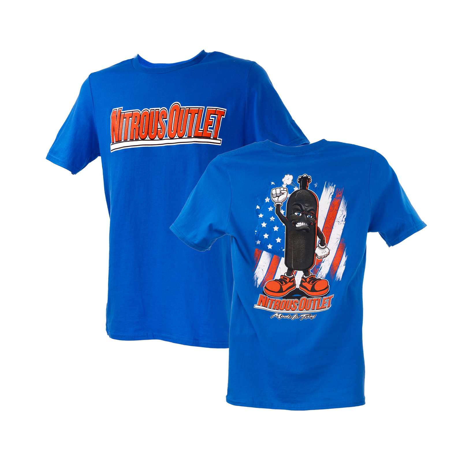 Nitrous Outlet Raised Fist Huffy Royal Blue T-Shirt – 3X-Large