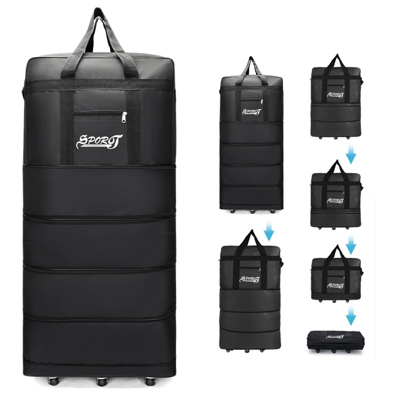 40" Expandable Rolling Duffel Bag Collapsible Large Capacity Luggage Suitcase