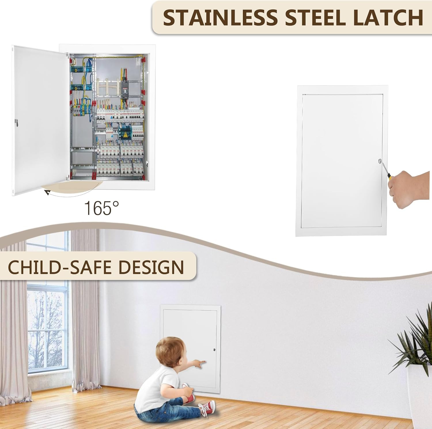 Thicken 1Mm 12 X 20 Access Panel for Drywall,Attic Door, Ceiling Access Panel fo