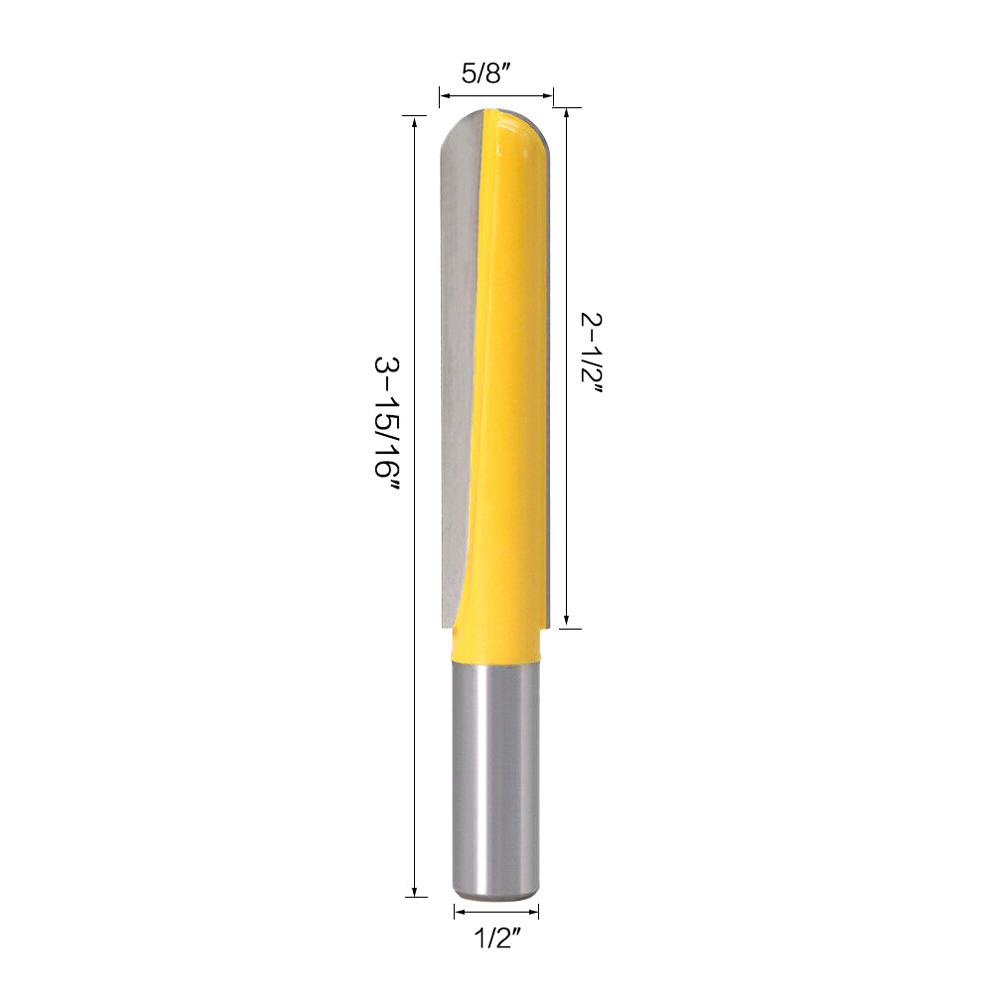 1pc 1/2" Shank 2-1/2"  Long Round Nose Router Bit 5/8" Woodworking Cutting Tool