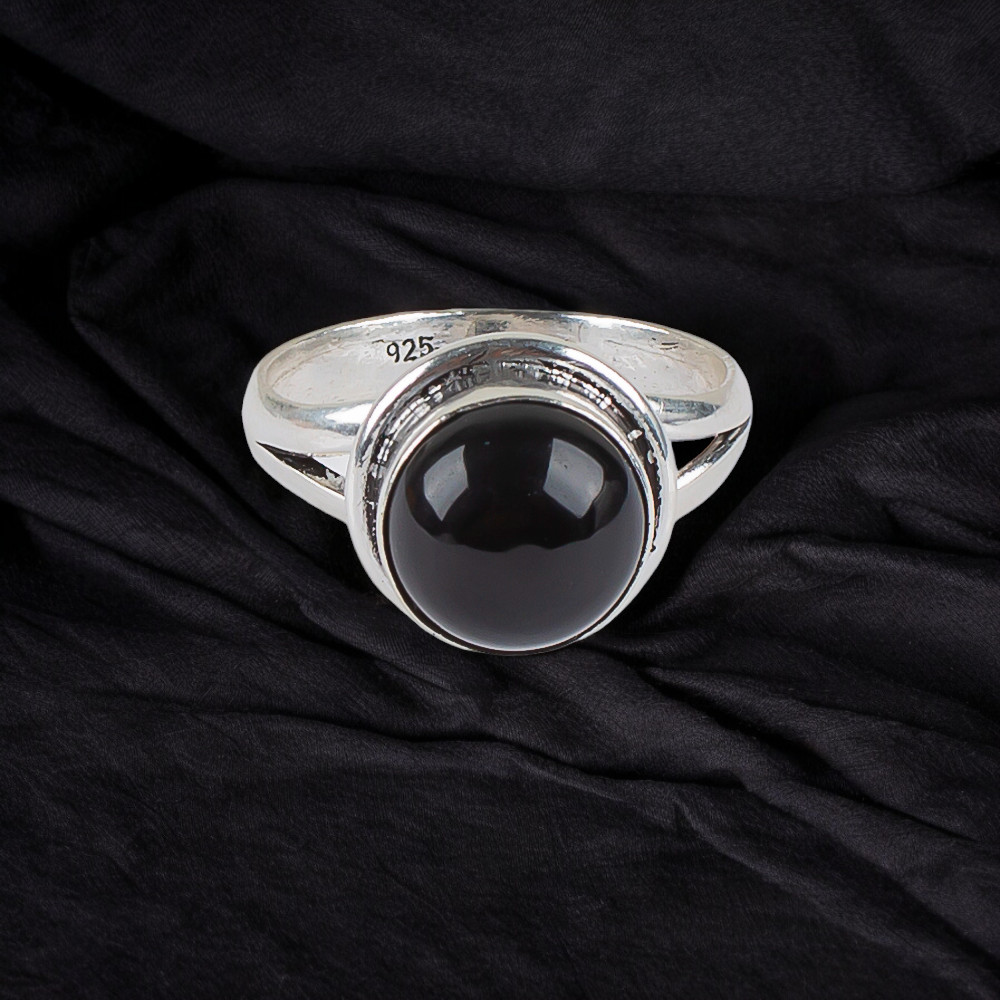 Black Tourmaline Gemstone 925 Sterling Silver Handmade Jewelry Ring Gift For