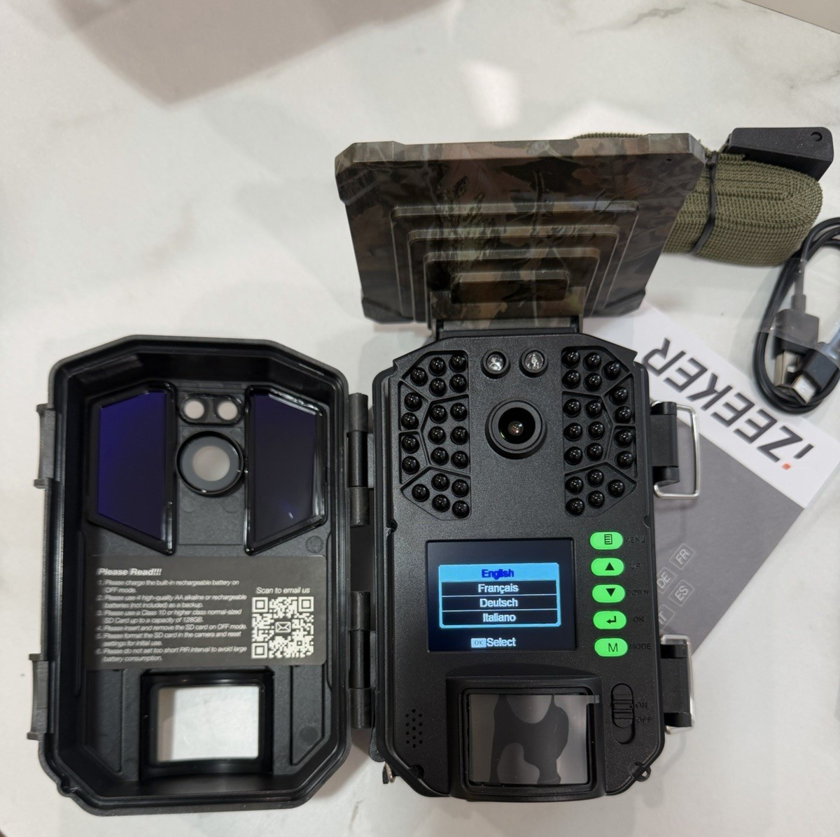 iZEEKER iG220 Solar Trail Camera 36MP 2.7K 30fps Night Vision 5200mAh