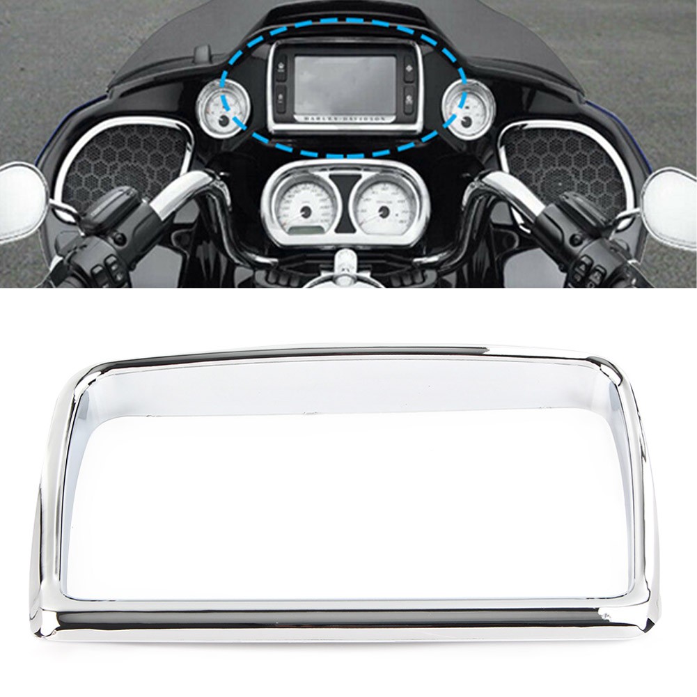 For Harley Road Glide FLTRX Special FLTRXS Ultra FLTRU Chrome Radio Trim Bezel