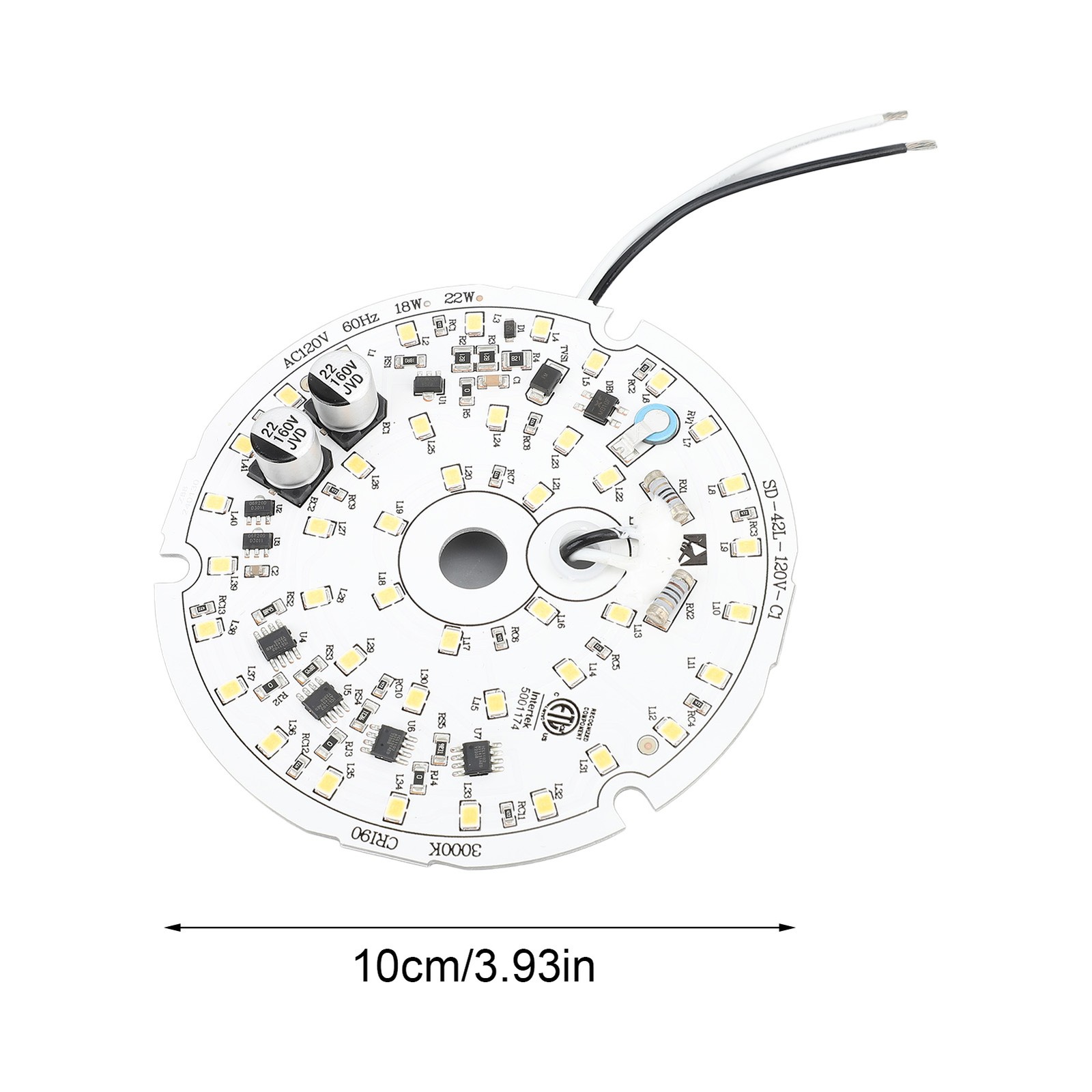3000K Ceiling Fan Light Replacement Panel 18W Dimmable LED Board Warm Light