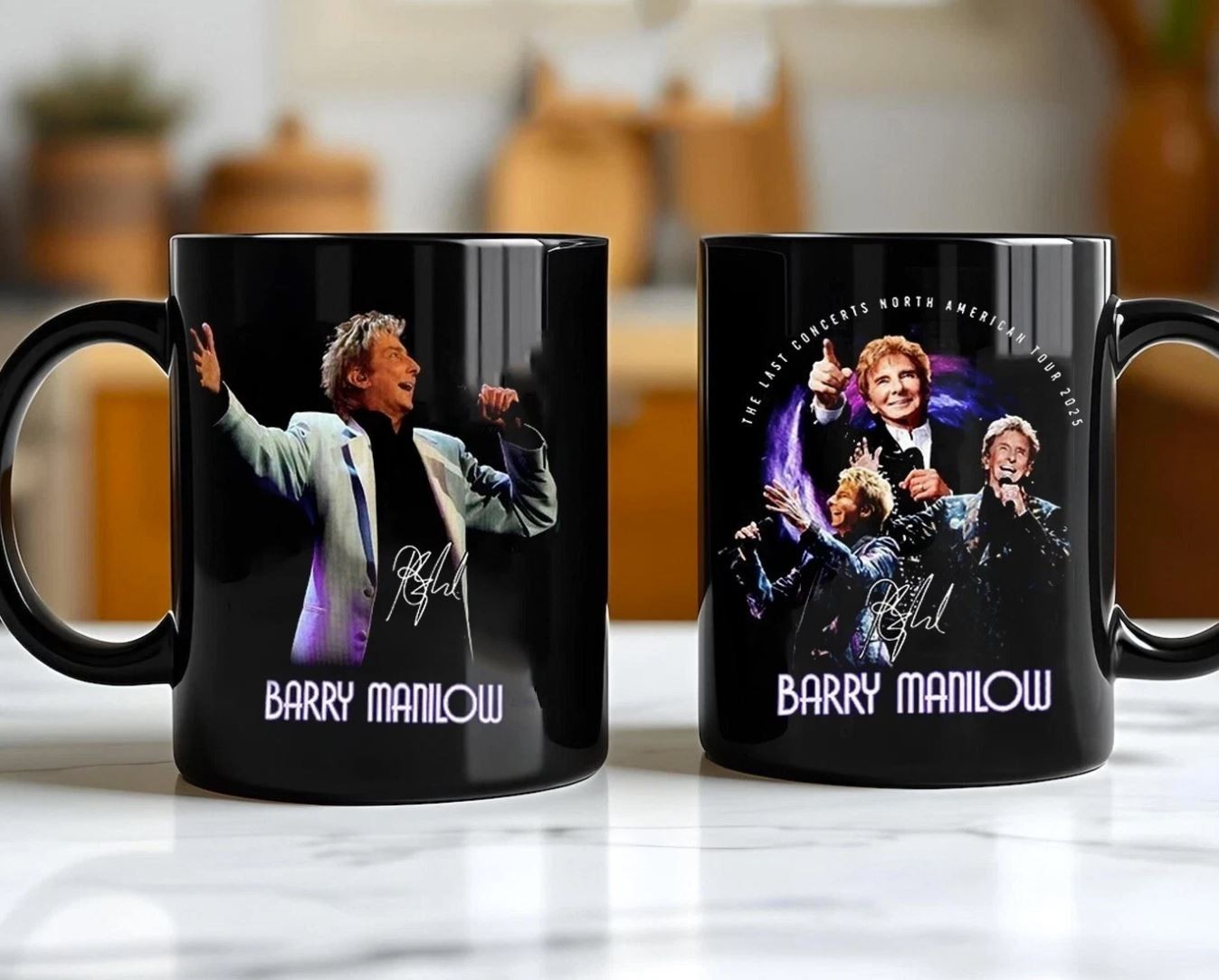 Barry Manilow The Last Concerts Tour Mug, Coffee Mug Gif Fan