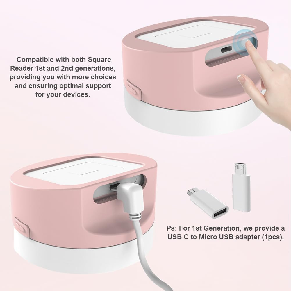 Dock for Square Reader - Compatible with 1St and 2Nd Generation Square Reader, E