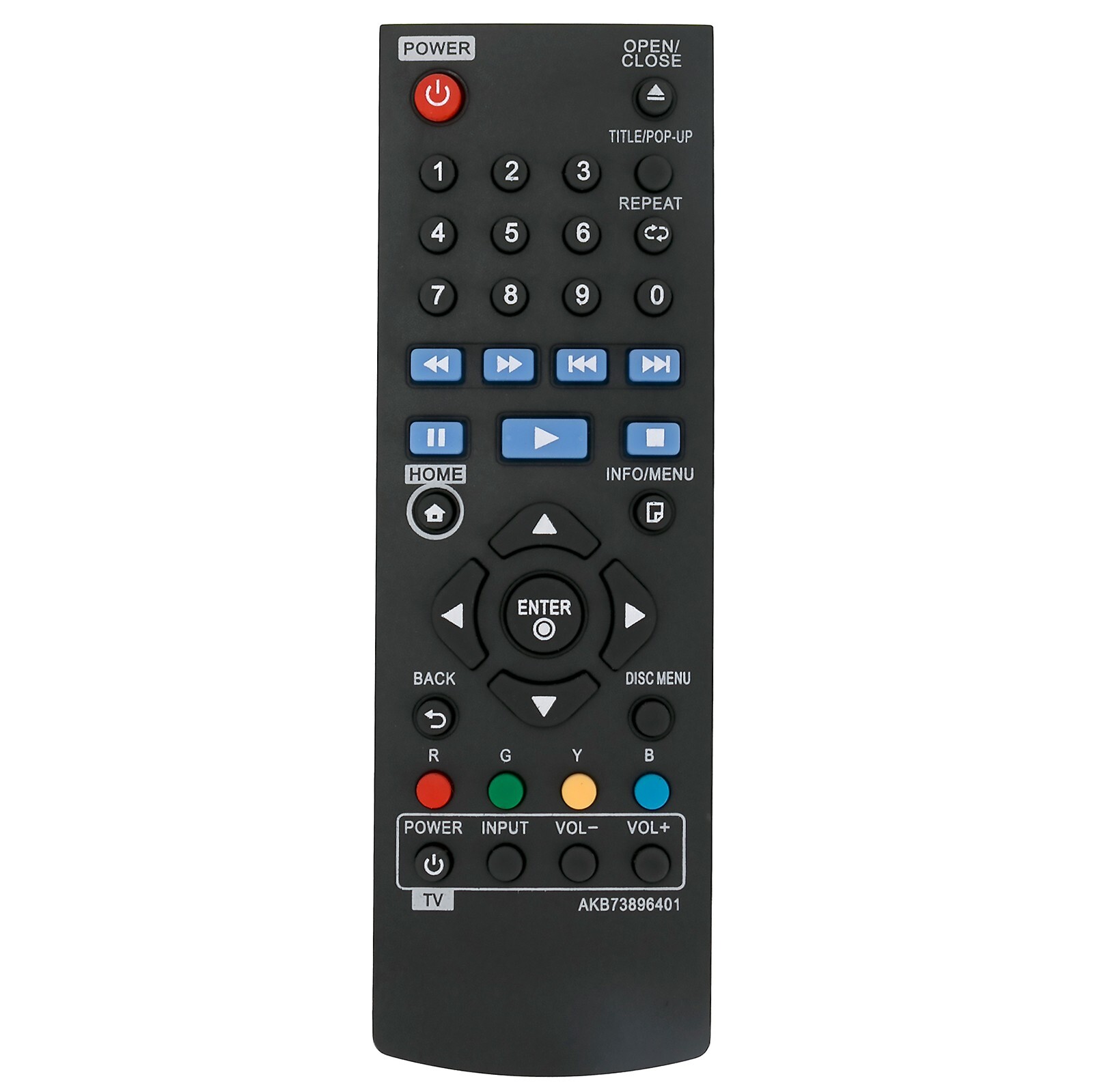 New AKB73896401 Replaced Remote for LG DVD Player BP255 BP300 BP335W BP340 BP350