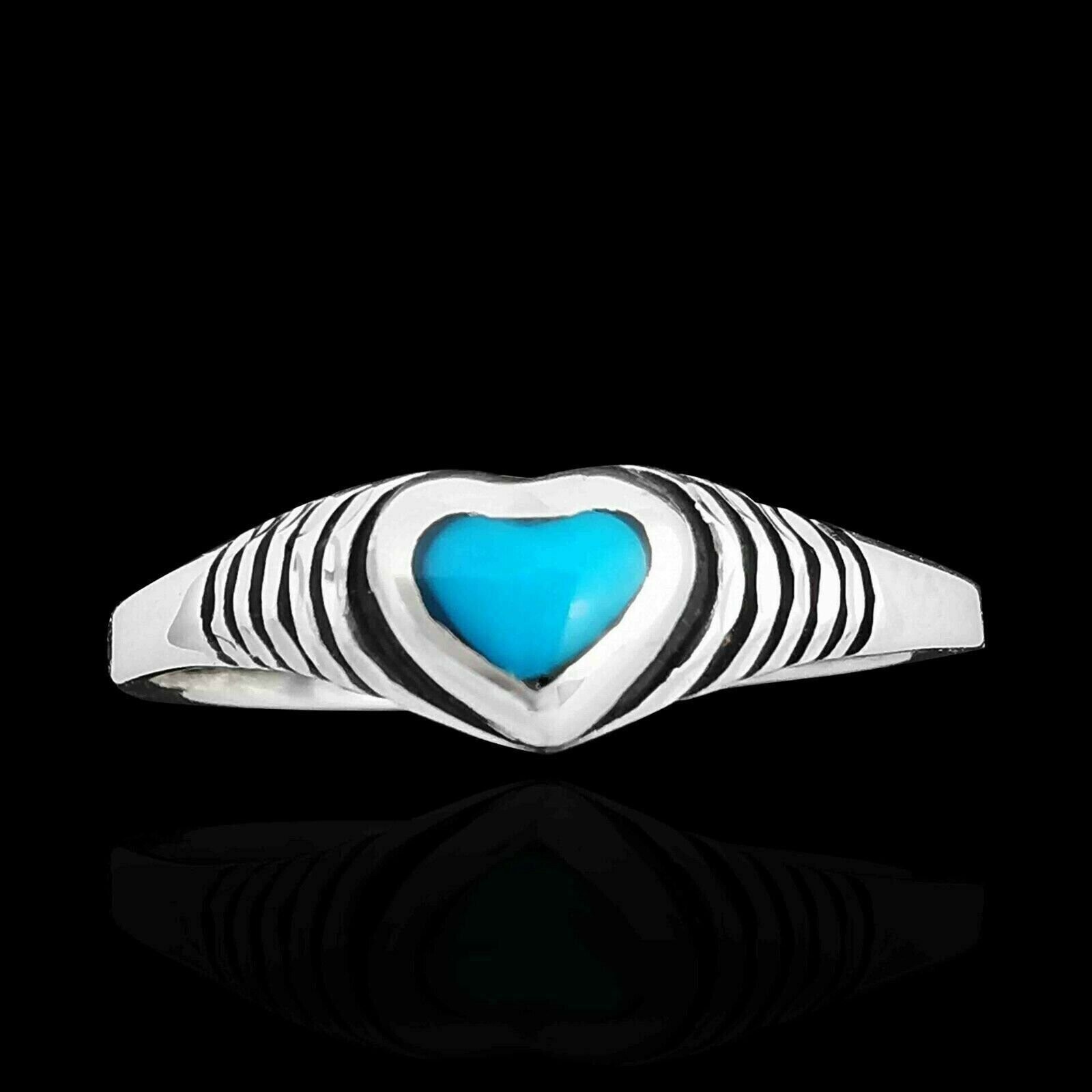 Heart Vibration Ring, Blue Resin, Size: 8.75