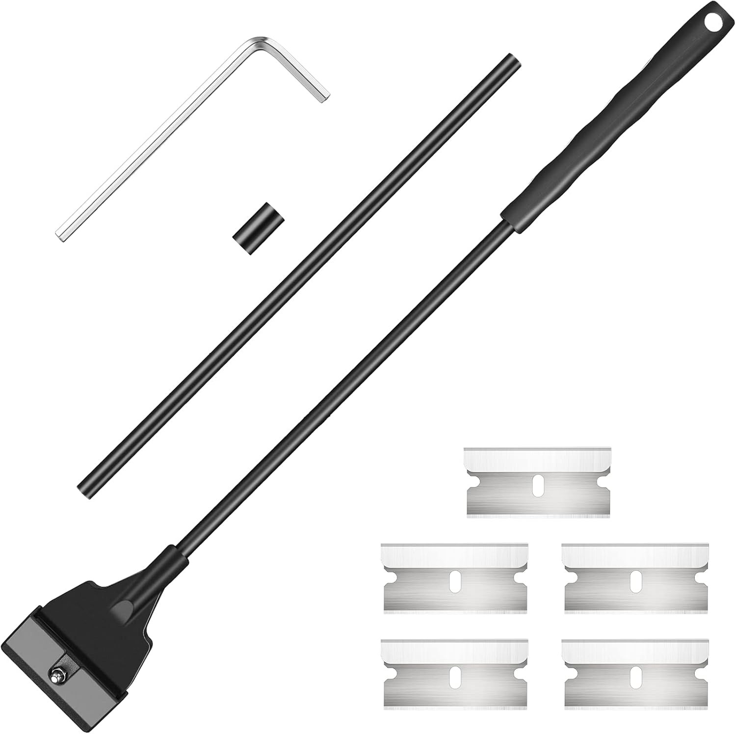 Aquarium Algae Scraper for Glass Aquariums with 5 Replaceable Blades, Fish Tank.