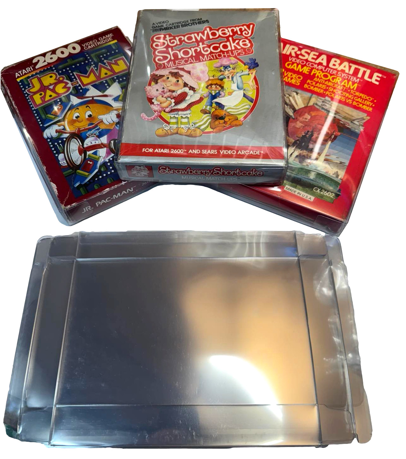 Atari, C64 Game Box Clear Sleeve Protector Covers Protective Case Dropdown Menu