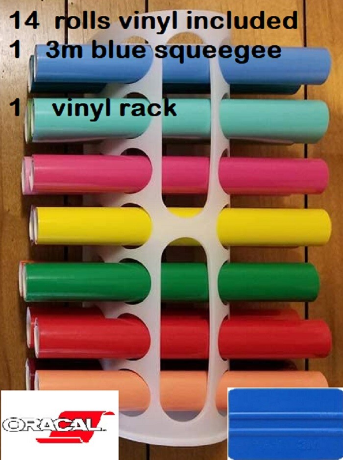 Storage Rack 14 Vinyl Rolls storage 14 roll oracal 651 included sign kit package
