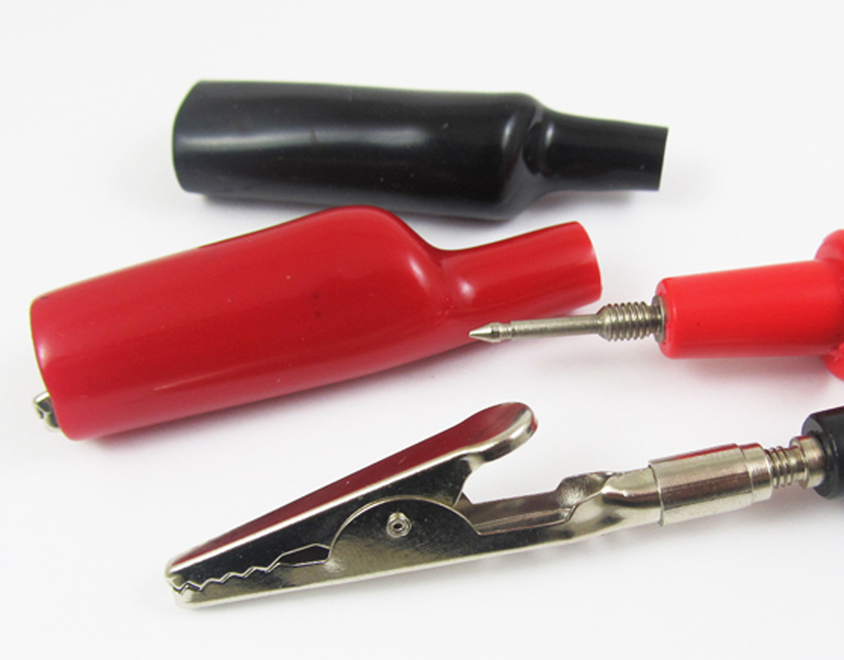 12pcs Heavy Insulated Screw Alligator Clip Applying for Multimeter DMMS 2 Colors