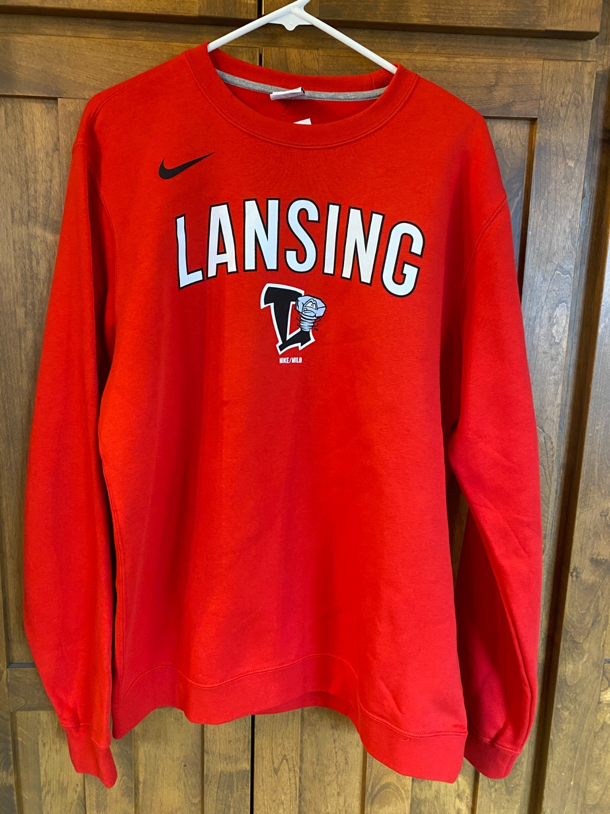 RARE NIKE - MiLB LANSING LUGNUTS  BASEBALL Sweatshirt MENS L. Z5