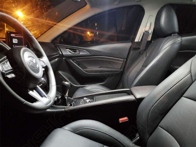 White Interior LED Lights Kit for Hatchback 2003 2004 Size: Mazda 3 Hatchback