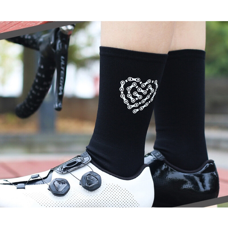 Pro Cycling Socks Men Women Riding Bicycle Sports Ankle Socks XC MTB BMX Black