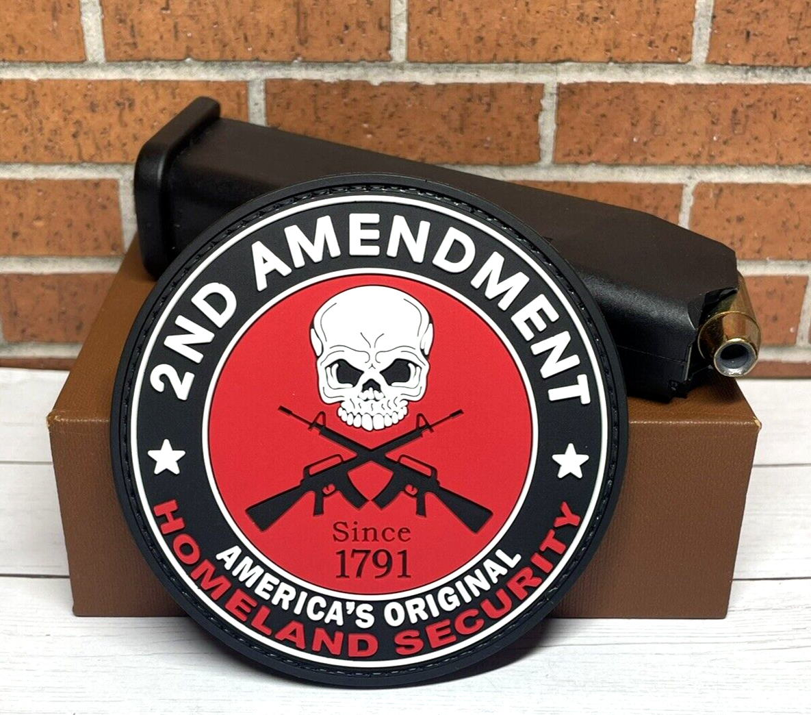Punisher Skull PVC Patch, Tactical Morale I Plead The 2nd Patch, AR15 AK47 Patch