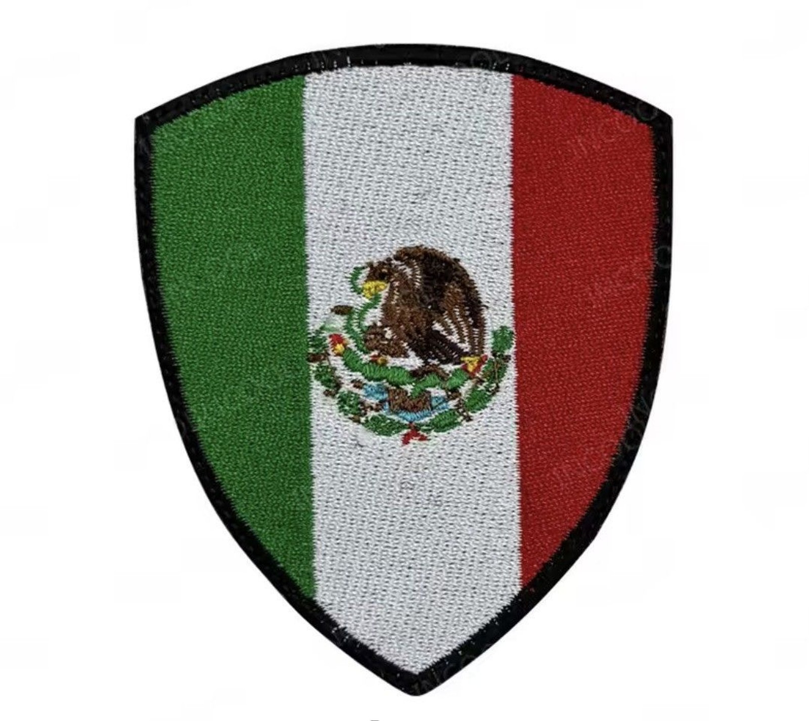 PREMIUM Mexico Mexican Flag Patch Shield Embroidered Hook Loop Raiders Dodgers