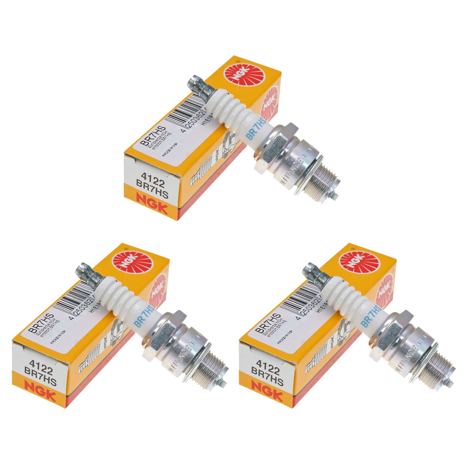 NGK BR7HS Spark Plugs Pack of 3 fits Sachs Squab 50 1997