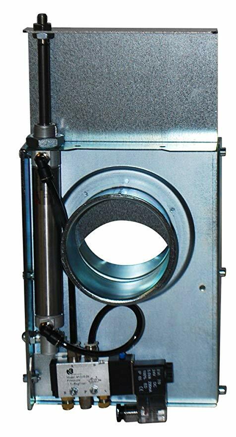6" dia. Automatic (Pneumatic) Sealed UHMW Self-Cleaning Blast Gate 24VDC/110VAC