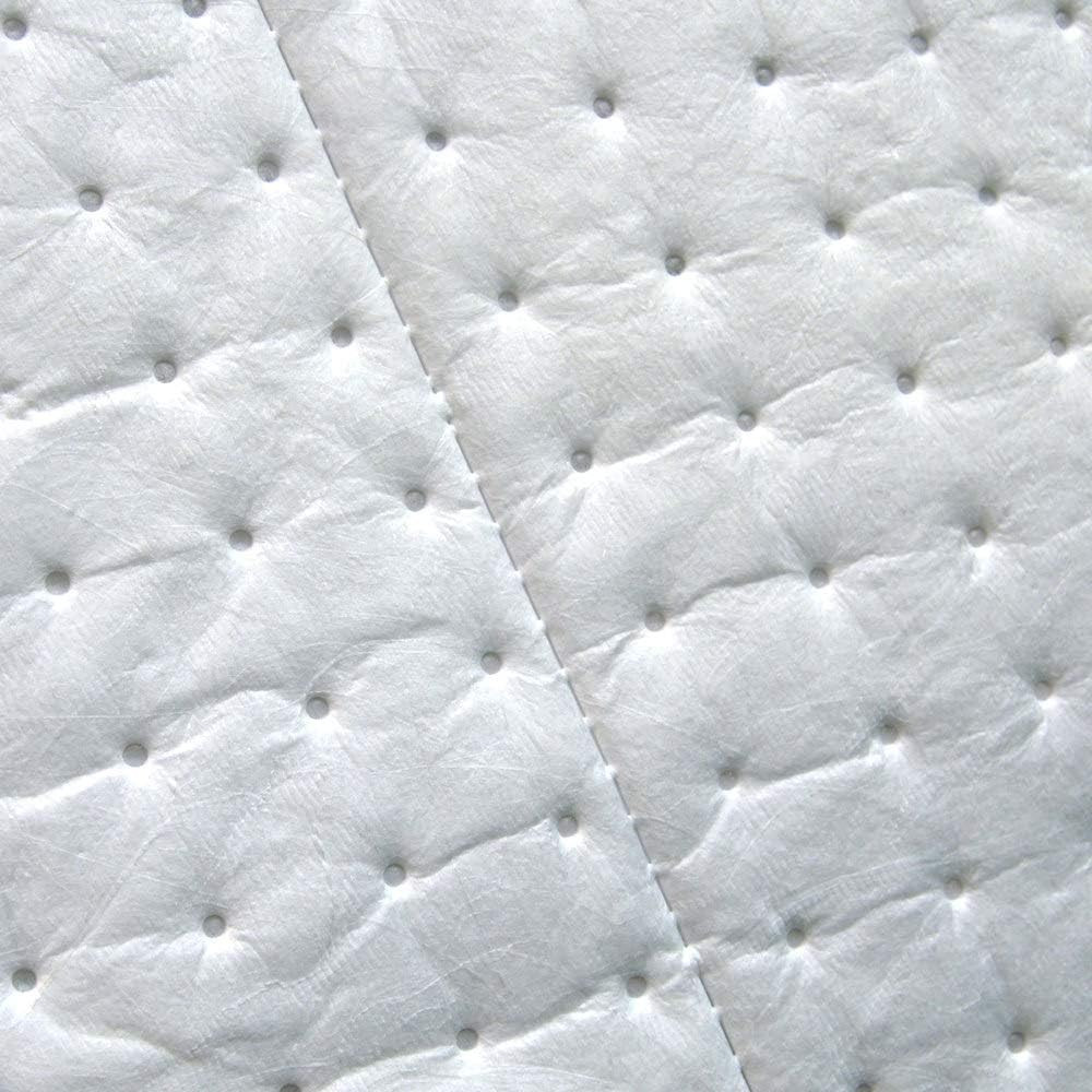 LT111A Oil Spill Absorbent Mats for Garage, Oil Only White Heavy Weight Absorben