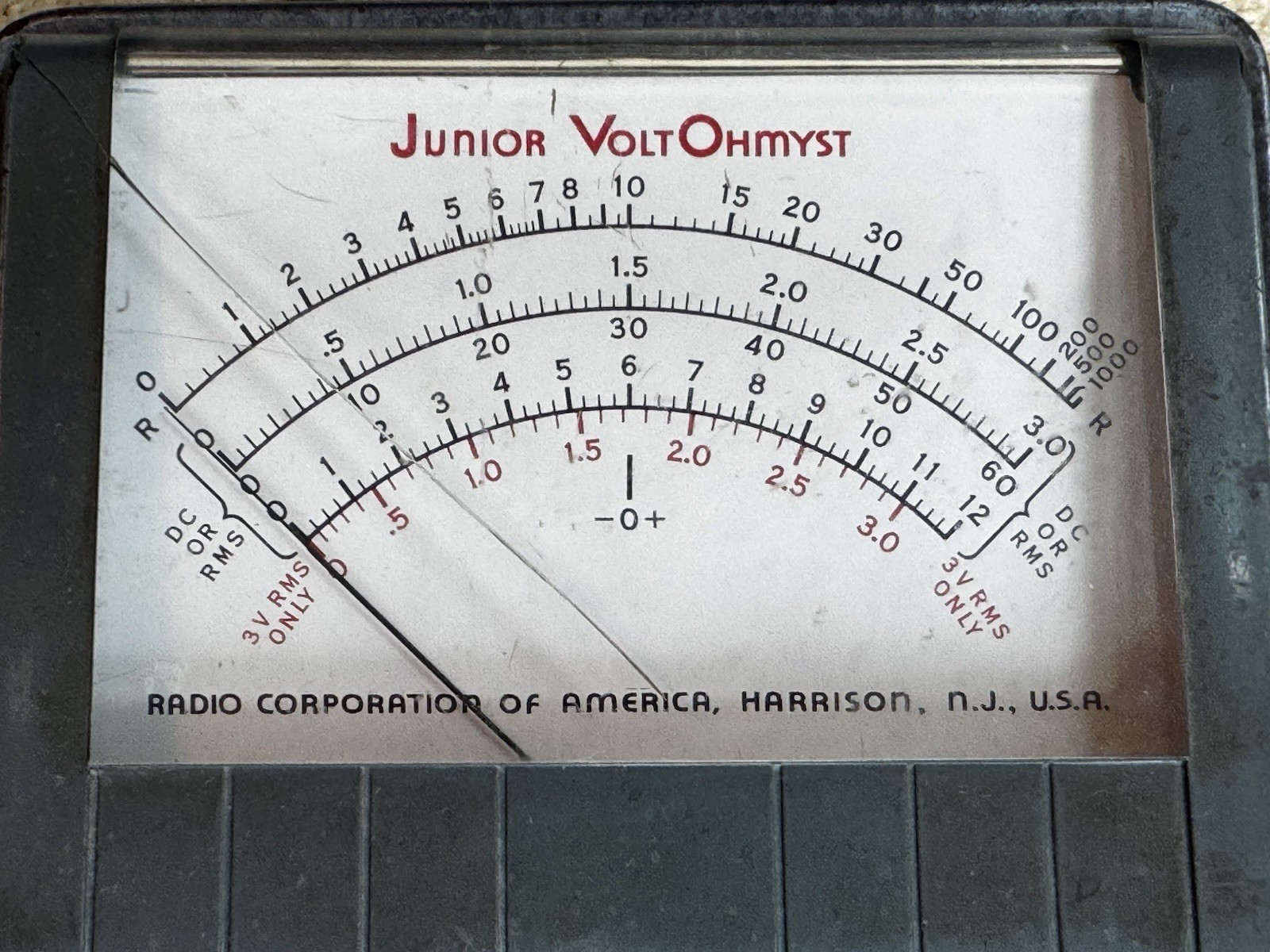 Rare RCA Junior Volt Ohmyst WV-77B Analog Volt-Ohm Meter Untested Read