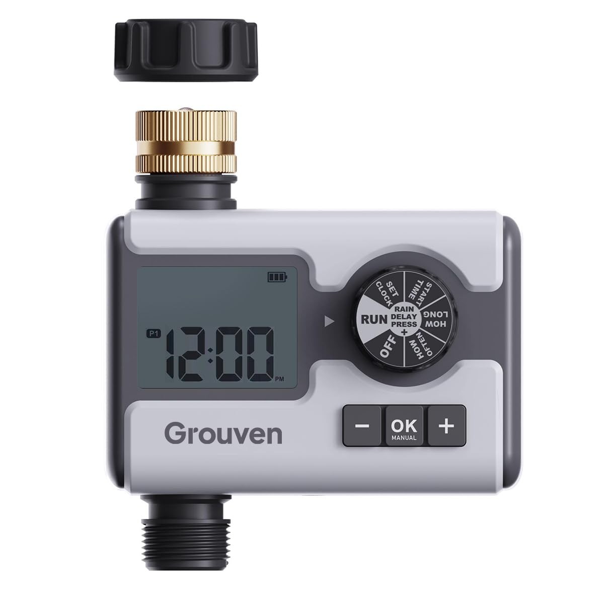 Garden Sprinkler Timer Dial Hose Faucet Programmable Water Timer with Rain De...