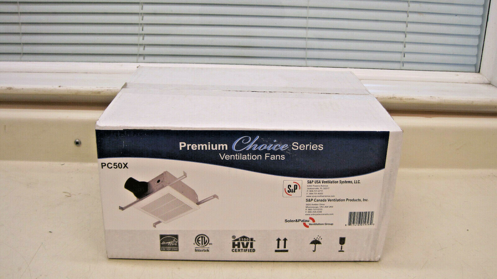 S&P PC50X Premium Choice 4" Single Speed Ceiling Ventilation Fan 120V New