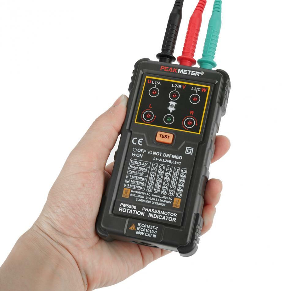 PM5900 Handheld Portable Three Phase Motor Phase Motor Rotation LED Indicator