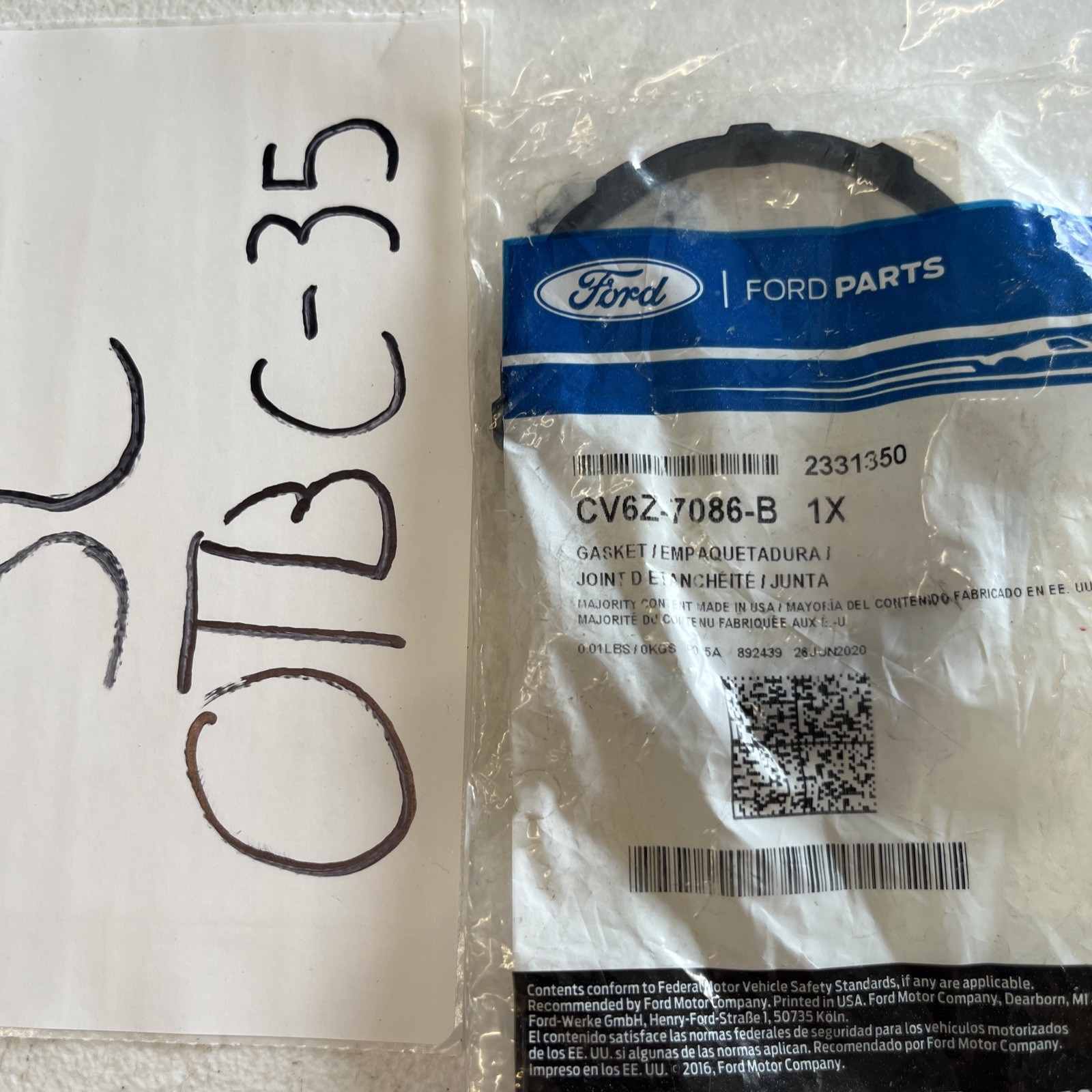 Genuine Ford Transfer Drive Component seal CV6Z-7086-B