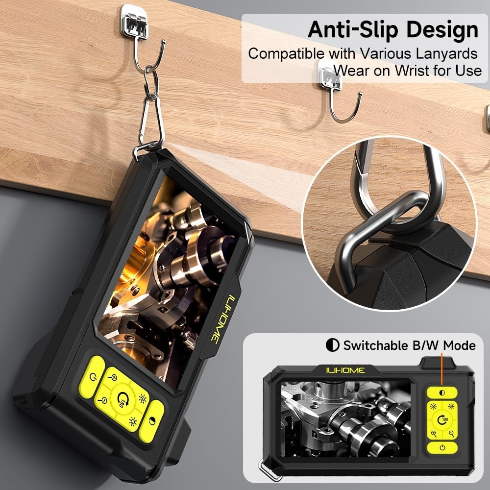 4.3-Inch IPS Borescope Camera with Enhanced Visibility - Ideal for Tight Spaces